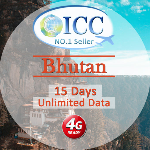 ICC SIM Card - Bhutan 15 Days Unlimited Data