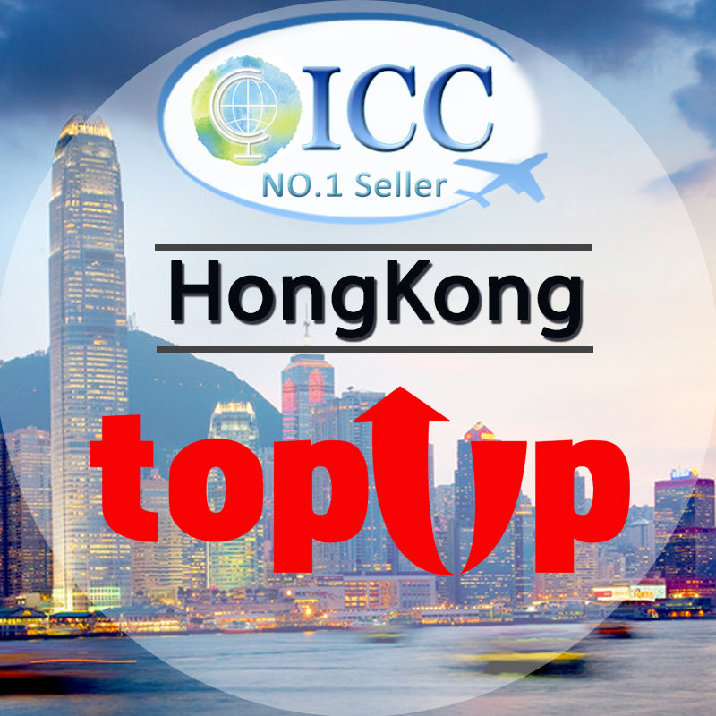 ICC-Top Up- HongKong (HK) 1- 7 Days Unlimited Data