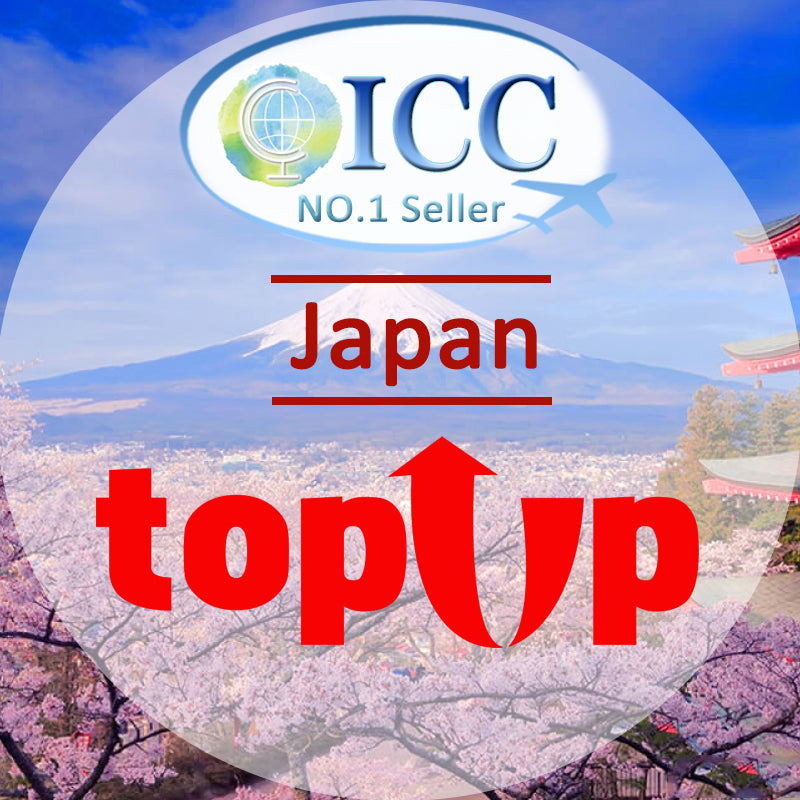 ICC-Top Up- Japan 1- 30 Days Unlimited Data (KDDI/Softbank Dual Network) Daily Plan