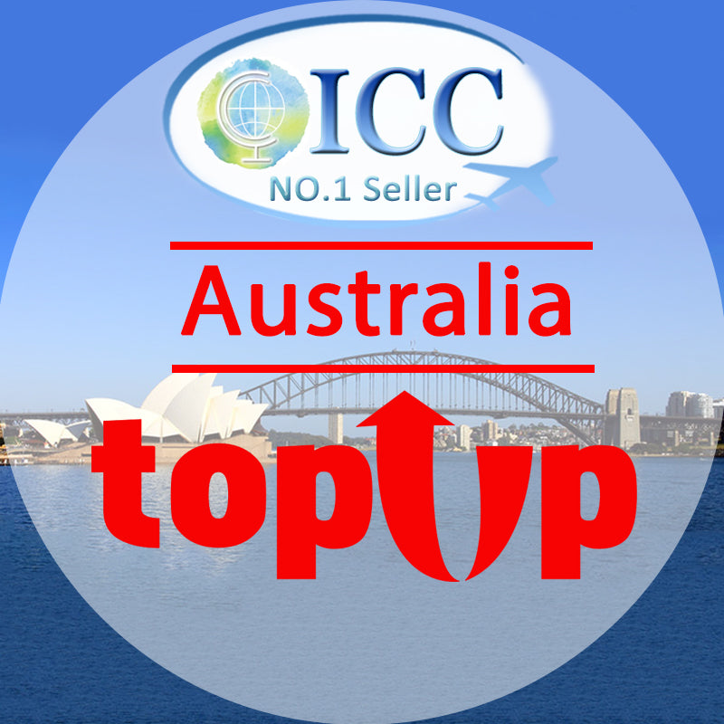 ICC-Top Up- Australia 1-30 Days Unlimited Data (Optus Network)