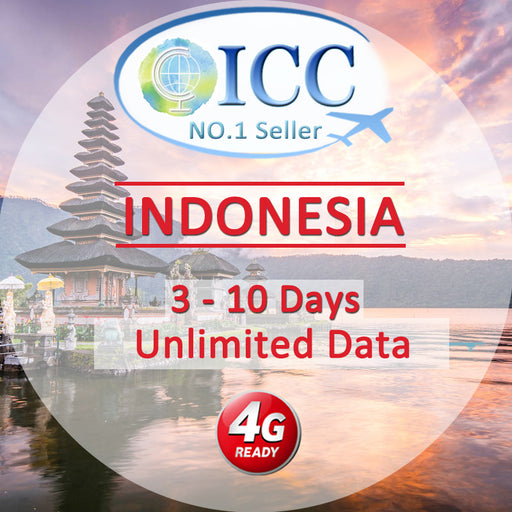 ICC SIM Card - Indonesia 2-10 Days Daily 1GB/2GB/3GB + Unlimited Data (XL)