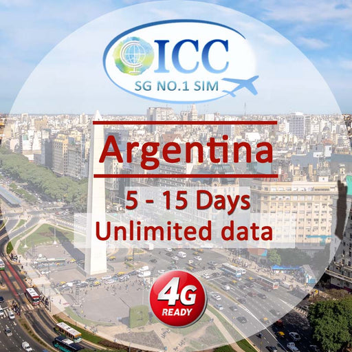 ICC SIM Card - Argentina 1-30 Days Unlimited Data