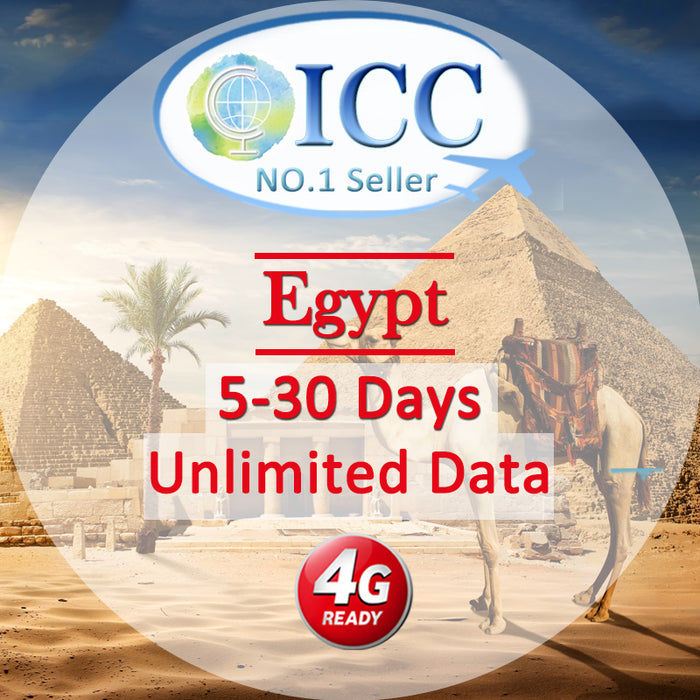 ICC SIM Card - Egypt 5-30 Days Unlimited Data