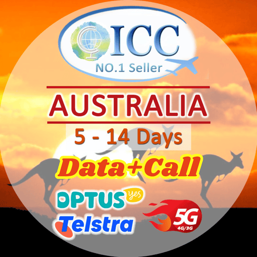 ICC SIM Card - Australia 7-25 Days Data + Local Call +Int'l Call* (Pre-activate)