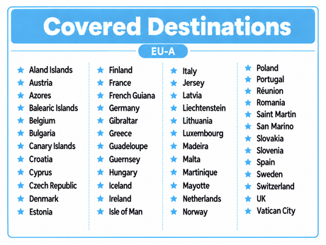 ICC SIM Card - EU-A Europe+UK 30 Days 10GB/30GB*/60GB*/Unlimited 5G/4G Data + Call