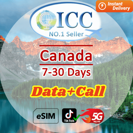 ICC eSIM - Canada 7-30 Days Data  + Locall Call