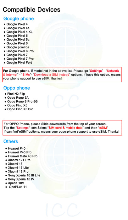 ICC eSIM - Japan 3-30 Days Unlimited Data (KDDI) Can top up and reuse (24/7 auto deliver eSIM )
