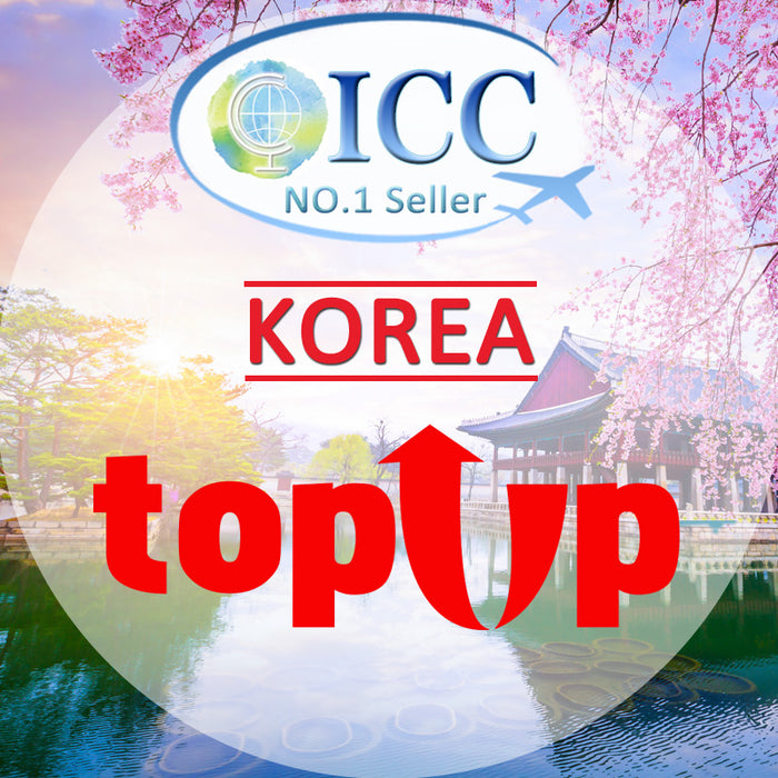 ICC-Top Up- Korea 3-30 Days Unlimited Data