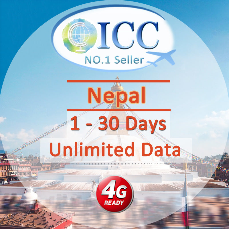 ICC SIM Card - Nepal 1-30 Days Unlimited Data