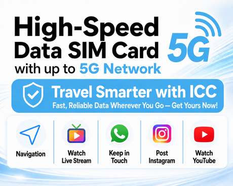ICC SIM Card -  Korea 3-30 Days Unlimited Data SIM (Daily 500MB/1GB/2GB/3GB/Unlimited 5G/4G*) · SKT Telecom