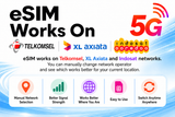 ICC eSIM - Indonesia 1-30 Days Unlimited Data (Indosat/XL/Telkomsel) [Can top up and reuse] (24/7 auto deliver eSIM )