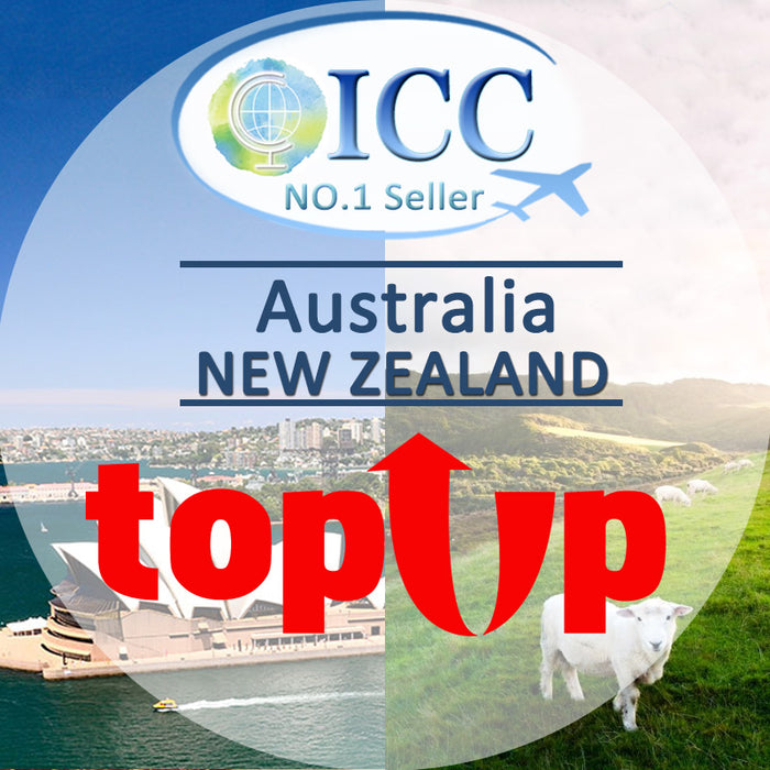 ICC-Top Up- Australia & New Zealand 5-20 Days Unlimited Data