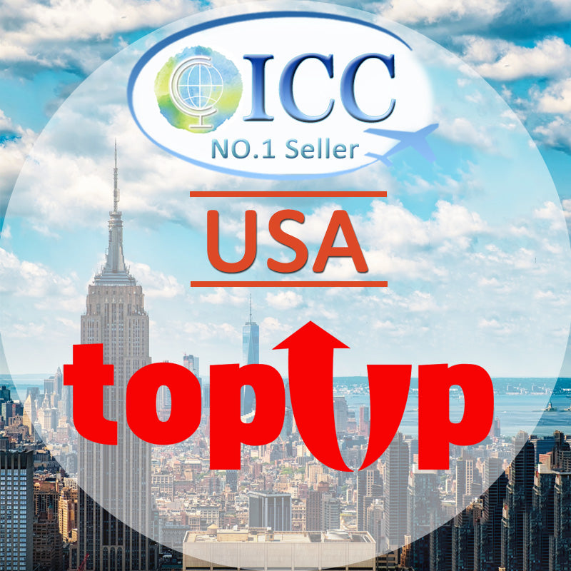 ICC-Top Up- USA 3-30 Days Unlimited Data (Total Data)| No Daily Limit | Calendar Days Package
