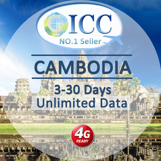 ICC SIM Card - Cambodia 8 Days Unlimited Data