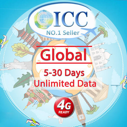 ICC SIM Card - Global 1-30 Days Unlimited Data