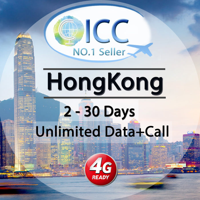 ICC SIM Card - HK 2-30 Days Unlimited Data + Call*