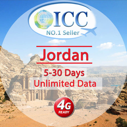 ICC SIM Card - Jordan 5-30 Days Unlimited Data