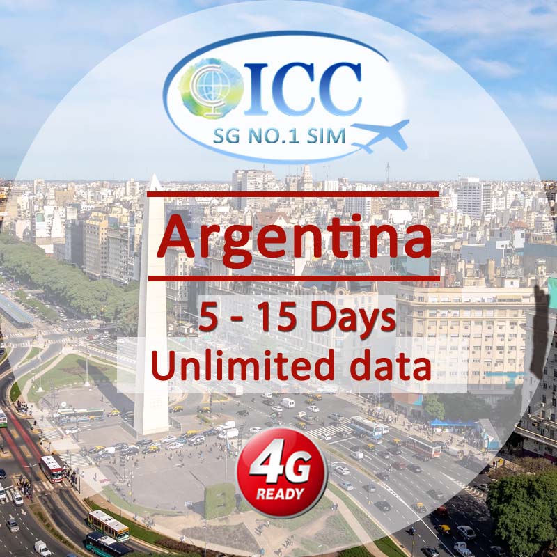 ICC SIM Card - Argentina 1-30 Days Unlimited Data