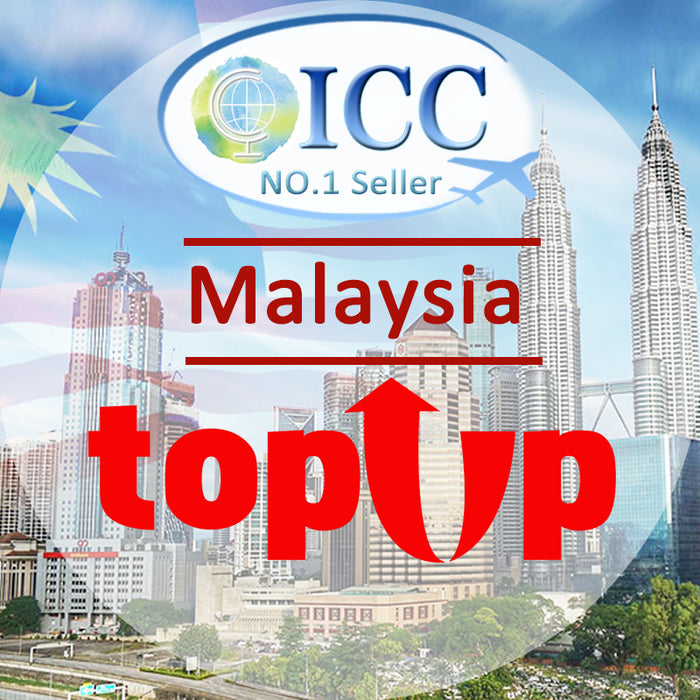 ICC-Top Up- Malaysia 1-30 Days Unlimited Data/ICC Global data sim Top up