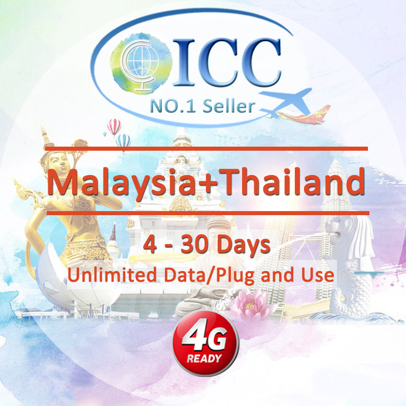 ICC SIM Card Malaysia & Thailand 430 Days Unlimited Data