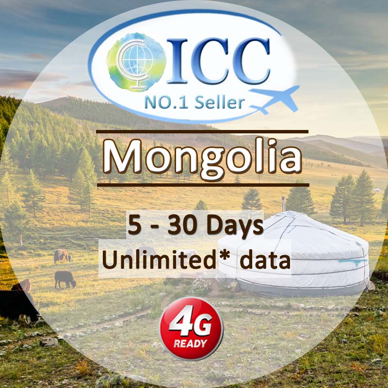 ICC SIM Card - Mongolia 1-30 Days Unlimited Data